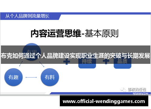 布克如何通过个人品牌建设实现职业生涯的突破与长期发展