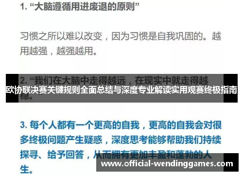 欧协联决赛关键规则全面总结与深度专业解读实用观赛终极指南 欧协联决赛关键规则全面总结与深度专业解读实用观赛终极指南