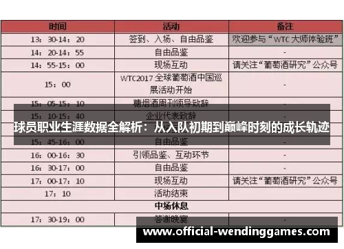 球员职业生涯数据全解析：从入队初期到巅峰时刻的成长轨迹